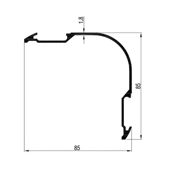 Corner Aluminium With Cap