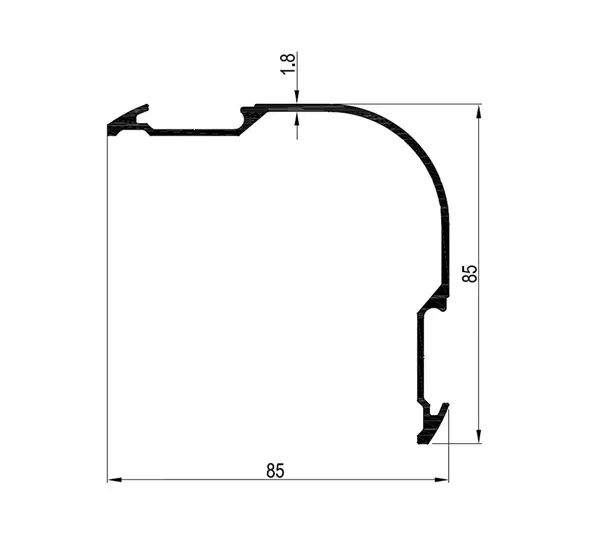 Corner Aluminium With Cap